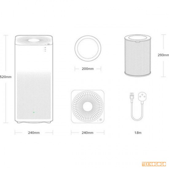 Xiaomi Mi Air Purifier 2h Akıllı Hava Temizleyici